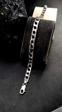 Vintage Mens Sterling Silver CHAPS link Curb Bracelet 8in 18g