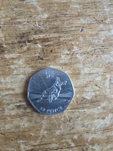 Olympic 50p wrestling coin - 50p,