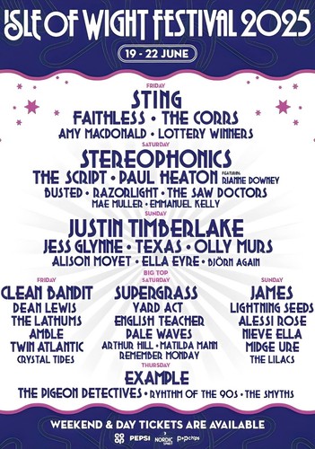 Isle wight festival 2025 a3 - isle, of