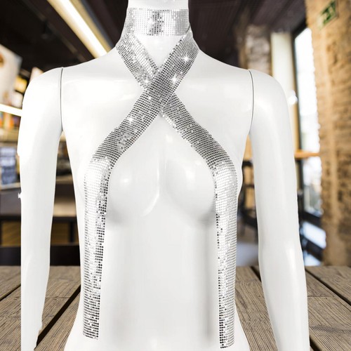 Sequins neck tie scarf - scarf, party