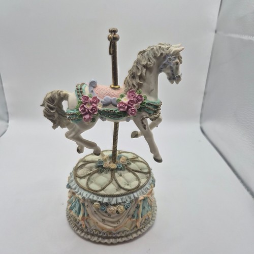 Vintage floral carousel horse - vintage,