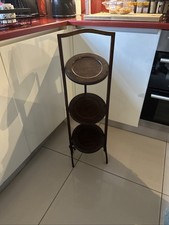 Edwardian wooden cake stand posibly mahogany folding cake stand antique 