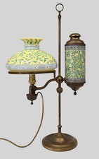 Antique Students Lamp Persian inspired Font With Matching Shade Electrified