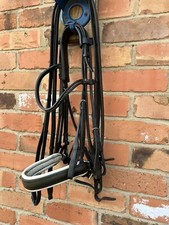 G.PASSIER & SON HANNOVER DOUBLE ROLLED PADDED BRIDLE WITH REINS