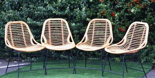 Wicker dining chairs - wicker,