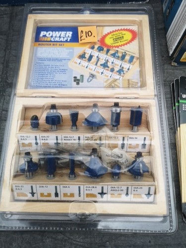 Powercraft router bit set new - set,