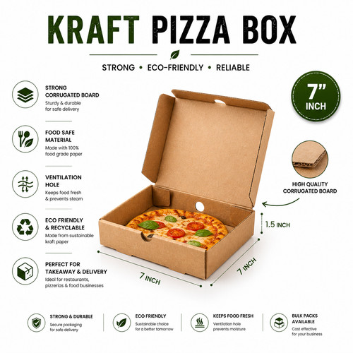 Plain kraft pizza boxes - plain,