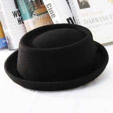Men's Pork Pie Fabric Hat Musician Hat Player Jazz Hat Wool Hat Felt Hat Gift UK