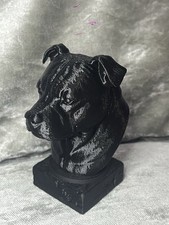 10cm black bust - bust, staffordshire