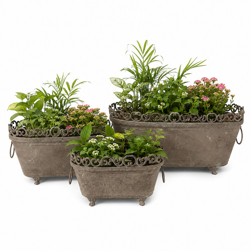 Set three metal lattice - set,
