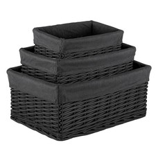 Wicker Basket Set Of 3