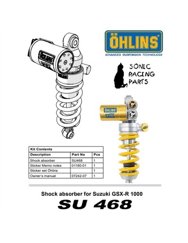 468 rear shock absorber - su,