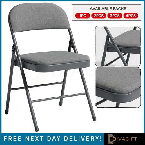 Metal folding chair grey - metal,