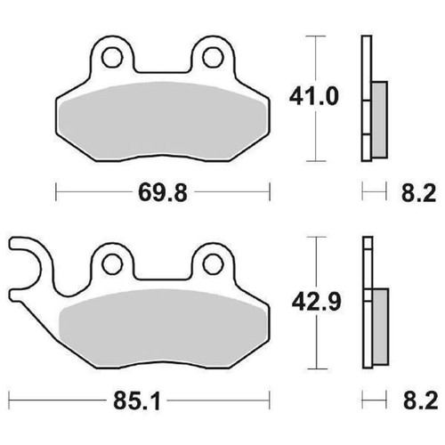 Brake pads sbs - pads, for