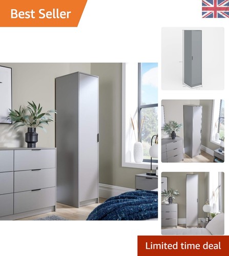 Phoenix door wardrobe - 1-door, grey