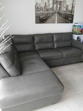 Luxe Comfy Grey Deep Leather