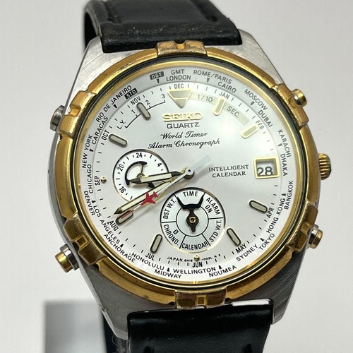Seiko world timer 6m15 - world, 6m15-0020