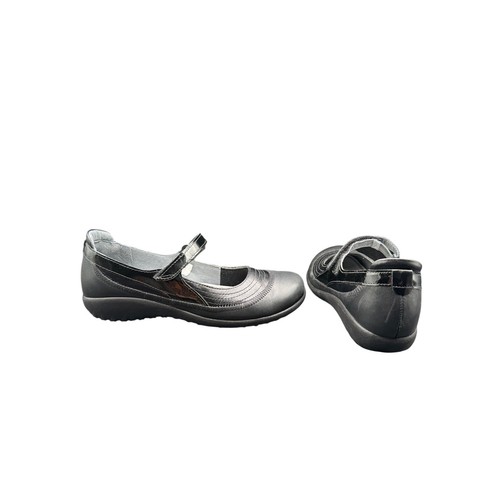 Naot black leather mary jane - black,