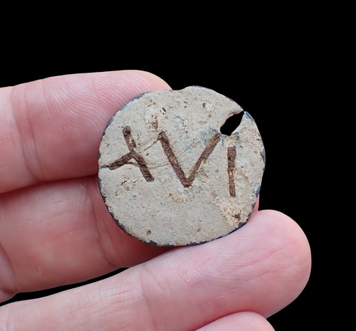 Medieval lead gaming piece - a,