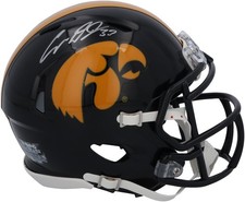 Cooper Dejean Iowa Hawkeyes Autographed Riddell Speed Mini Helmet
