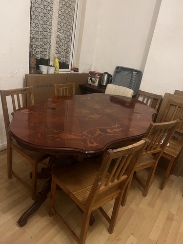 Dinning table with 3pairs - , of