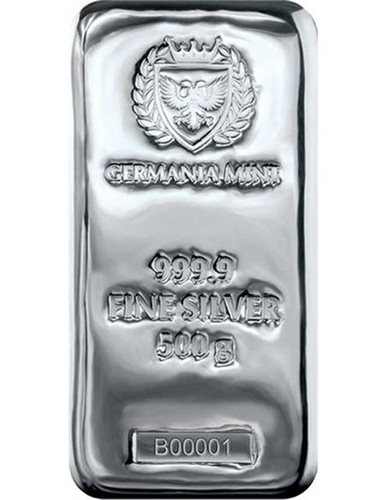Cast bar 500 grams silver - bar,