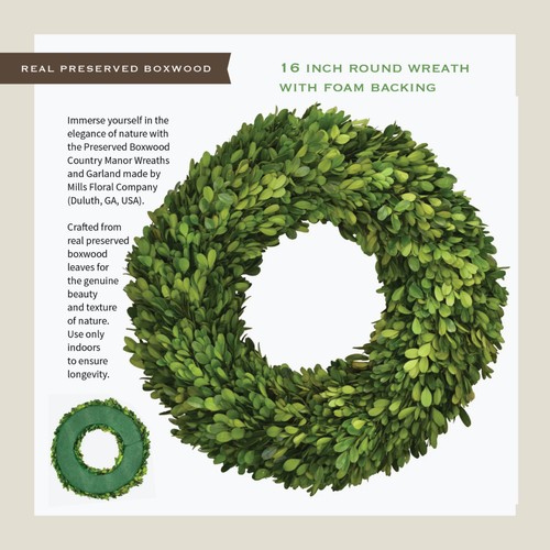 Preserved boxwood wreaths and - boxwood,