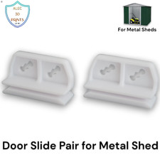 2 Door Slides for Metal Shed Replacement Garden Garage Sliders Rails Track UK