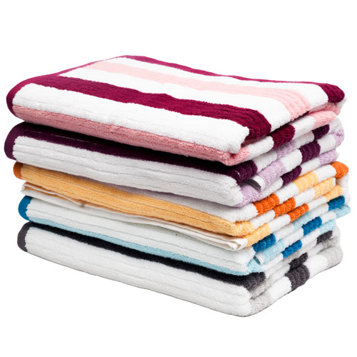 Large striped bath towels - large,