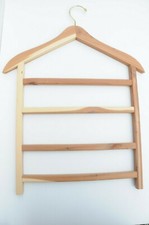 Wooden Ladder Trouser Hanger Four Rungs Space Saving Design Classic Storage
