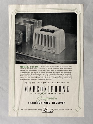 Marconiphone brochure sheet - marconiphone, brochure/sheet