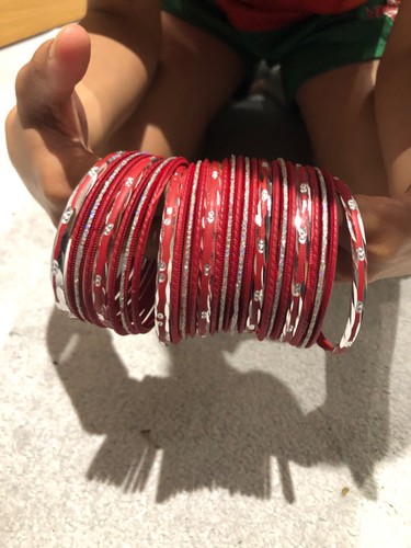 Indian pakistani red bangles - indian/pakistani,