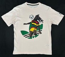 Jamaica / Bunny Wailer Adidas Originals Football T Shirt Size: Adults Medium