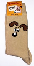 Wallace & Gromit 'Gromit' (Brown) Socks (One Size = UK 7-11) NEW OFFICIAL
