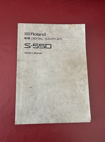 Roland 550 sampler manual - s-550,