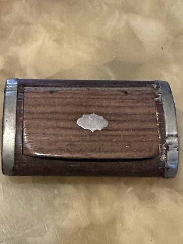 Antique wooden snuff pill box - antique,