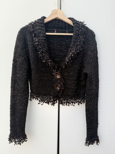 Y2k black textured cropped - y2k,