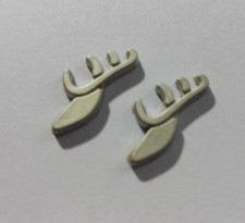 2x Tiny Deer Head Badge Hirsch