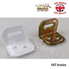 Yellow White Corner Brace Angle Bracket Timber Mending Narrow Small 25x25x29mm