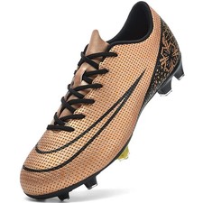 Mens Football Boots Firm Ground Sports Shoes Gold RRP £40 New UK Size 9