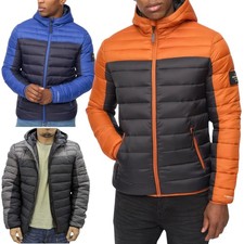 Crosshatch Mens Puffer Jacket Lightweight Winter Jacket Quilted Padded Full Zip