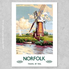 Lner norfolk poster railway - lner,