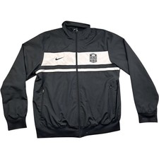 Nike Track Jacket Large Men's Black Polyester Tiempo Premier Zip Up Lightweight