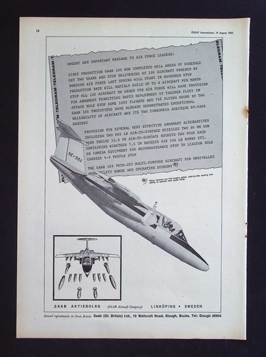 Original 1965 advert saab 105 - 1965,