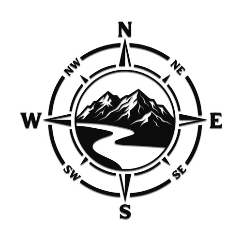 Compass mountain road trip - mountain,