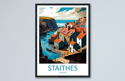 Staithes travel print wall - wall, art