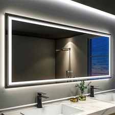 XXXL Large LED Illuminated Bathroom Mirror Anti-fog Vanity Makeup Beauty Mirror