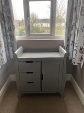 O Baby Stamford Sleigh Changing Drawers Unit - taupe grey - Nursery