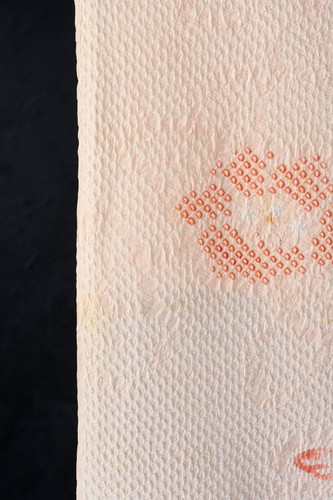 Shibori silk kimono - silk, fabric