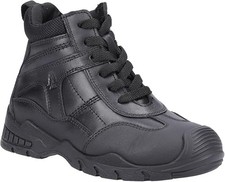 Hush Puppies Titus JNR Boys School Shoes Leather Smart Formal, Black UK Child 10